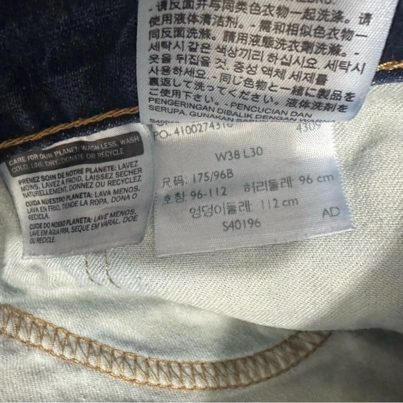 Levis 559 Relaxed Straight Men’s Denim Blue Jeans Sz 38x30 Cotton - Picture 7 of 11